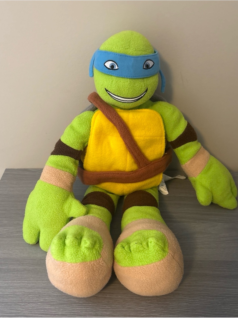 Blue Mask Green Turtle Plush Toy - Kids Plush Turtle